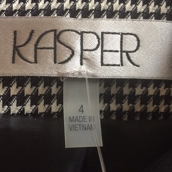 Kasper Houndstooth Jacket Size 4 NEW - Picture 4 of 8